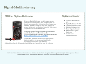 digital-multimeter.org: Digitalmultimeter Digitale Multimeter
Bei 
einem Digital-Multimeter handelt es sich um ein elektrotechnisches digitales Test- 
und Messgerät. Es dient für Messungen ...