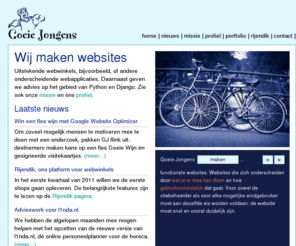 g0j0.nl: Goeie Jongens | Functioneel webdesign in Amsterdam
Goeie Jongens webdesign en website ontwikkeling, Amsterdam