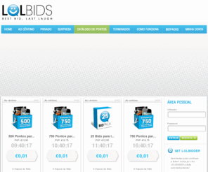 lolbides.com: | LOLBIDS » Best Bid, Last Laugh
Lolbids offers high quality Penny Auctions on Brand New Products. Save big on new Led Televisions, apple products, laptops, and more. Bid with confidence, win and LOL.