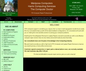 mariposacomputers.com: Mariposa Computers
Computer Repair, Laptop Repair, Virus Removal, Spyware removal specialists. On-Site or drop-off laptop and computer repair services.