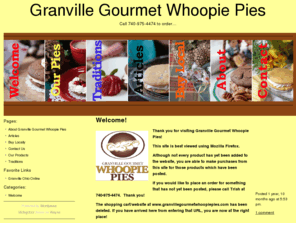 granvillewhoopiepies.com: Whoopie Pies by Granville Gourmet Whoopie Pies
The best, gourmet whoopie pies available anywhere.  Order your whoopie pies today!