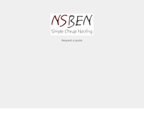 nsben.com: NSBen :: Simple : Cheap : Hosting
