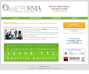 quali-forma.com: Quali-Forma, formation en diagnostic immobilier à Paris
Formez-vous en 6 semaines au métier de diagnostiqueur immobilier grâce à nos formateurs qualifiés et certifiés