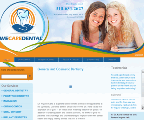 theddsguru.com: We Care Dental Lynwood,CA General & Cosmetic DentistDDSguru | General and Cosmetic Dentistry Lynwood, CA
Dr. Piyush Karia, a general and cosmetic dentist,  in Lynwood, CA since 1998. We also offer a free consultation for Implants, oral surgery, and braces.  