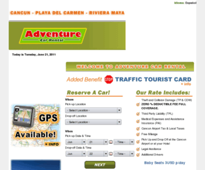 adventure-carrental.com: Cancun Car Rental: Your best option for your car rental in cancun
Cancun car rental, your best option for your car rental in cancun, playa del carmen car rental or riviera maya car rental.