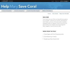 helpmarysavecoral.com: Help Mary Save Coral | Home
