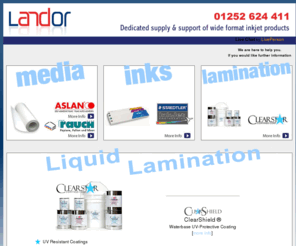 liquid-lamination.co.uk: Liquid Lamination from Landor UK - for all your Liquid Lamination needs.
Liquid Lamination is the fastest growing product in the Landor UK range. Along with liquid Lamination we supply other media such as Phototex, inks and liquid lamination.
