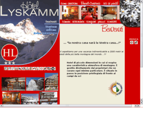 hotellyskamm.com: Hotel LYSKAMM - Breuil-Cervinia - Valle d'Aosta - Italia
Benvenuti all'Hotel Liskamm di Breuil-Cervinia! *** Atmosfera accogliente, camere in stile valdostano dotate di ogni confort, ristorante, bar, deposito sci e sauna finlandese. Situato di fronte ai campi da sci ed al contempo in pieno centro di Cervinia in posizione panoramica verso il Cervino 