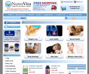 nutrovita.com: NutroVita.com - Healthy Life with Nutritions and Vitamins
NutroVita offers Herbal Nutritional Supplements and Beauty Skin Care Products by Now, MotherLove, Jarrow, Solaray, Source Naturals, Kal and more then 400 other USA top selling brands on Wholesale prices.