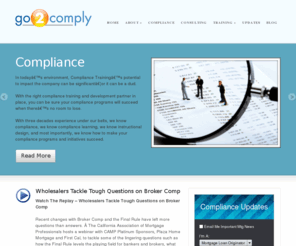 go2comply.com: Go2Comply Mortgage Training & Compliance
Mortgage Industry Compliance, Consulting, Training and Regulatory Updates