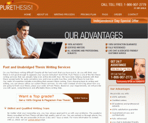 purethesis.com: Custom Thesis Writing Services & Help for Masters & PhD – PureThesis
Thesis or thesis writing is the research document for a Graduate, Masters, PhD or similar qualification. PureThesis is an academic writing service that provides custom thesis statement. 24 hours & 7 days a week thesis help buy theses now.