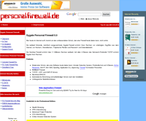 sygate.de: personalfirewall.de - Sygate Personal Firewall 5.5
Hier erfahren Sie mehr über die Sygate Personal Firewall 5.5 und können die Software gleich herunterladen.