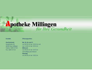 apothekemillingen.com: Apotheke Millingen Rees : Apotheke Millingen in 46459 Rees: bietet  Kompetenz und Engagement in Sachen Gesundheit.
Apotheke Millingen Rees : Apotheke Millingen in 46459 Rees bietet  Kompetenz und Engagement in Sachen Gesundheit.