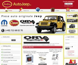 autojeep.ro: AutoJeep - Piese auto originale pentru autovehicule Jeep - Acasa
Auto Jeep centru de piese si accesorii Jeep Wrangler, Cherokee, Grand Cherokee, Patriot, Chrysler.