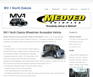 mv1northdakota.com: MV1 North Dakota - Medved is North Dakota's source for the MV-1 Wheelchair Accessible Vehicle
MV-1 North Dakota is your online source for the MV1 wheechair accessible mobility vehicle. Only at Medved Autoplex.