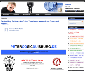 pecodu.eu: pecodu GeoCaching Shop
PETling, peterle, dose, behälter, GeoCoin, trackable, magnet, robust, wasserdicht, geocaching