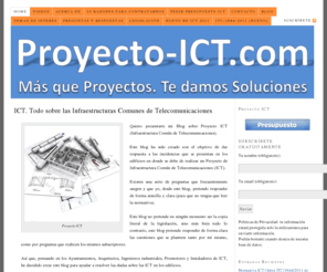 proyecto-ict.com: Proyecto ICT, Infraestructura comun de telecomunicaciones, Presupuesto.
||> *** Proyecto ICT es el blog de infraestructura Común de Telecomunicaciones, encontrará todo lo que necesita saber pidanos presupuesto ICT