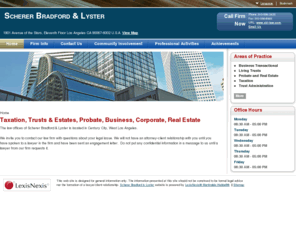 sbl-law.com: Los Angeles Business Transactional Attorneys | California Living Trusts, Probate and Real Estate Lawyers, Law Firm -  Scherer Bradford & Lyster
Los Angeles Business Transactional Attorneys of Scherer Bradford & Lyster pursue cases of Business Transactional, Living Trusts, and Probate and Real Estate in Los Angeles California.