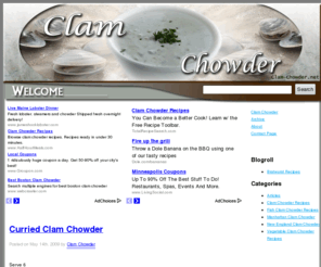 clam-chowder.net: Clam Chowder
We provide pure homemade clam chowder recipes, that every clam chowder enthusiast will absolutely enjoy.