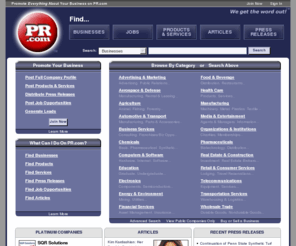 coupontrust.com: PR.com: Directory of Businesses Jobs Press Releases Products Services Articles - Find Companies
Comprehensive Directory of Businesses, Jobs, Products, Services, Press Releases, News, & Articles in all Industries. Promote your business. FREE.  Find full company profiles.