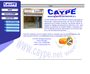 caype.net: CAYPE, montajes electricos
CAYPE Empresa sector electrico de Utrera (Sevilla)