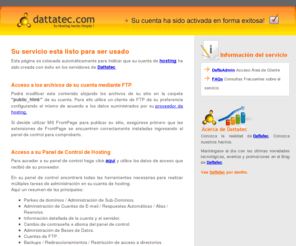 directomovil.es: Bienvenido a Dattatec. Le informamos que su cuenta de hosting ha sido creada en forma exitosa
Web informativa de los productos y servicios brindados por Dattatec