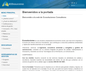 ecosoluciones.es: Bienvenidos a la portada
Joomla! - el motor de portales dinámicos y sistema de administración de contenidos