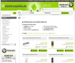 elektro4000.info: Elektroartikel Online-Shop | elektro4000.de
Elektroartikel Online-Shop mit mehr als 200.000 Artikeln von der Waschmaschine bis zum Phasenprüfer