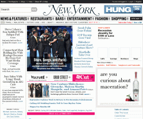 nymetro.com: New York Magazine -- NYC Guide to Restaurants, Fashion, Nightlife, Shopping, Politics, Movies
Daily coverage of New York's restaurants, nightlife, shopping, fashion, politics, and culture. NYMag.com is the online counterpart to New York Magazine.