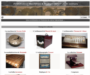 ami19.org: Arithmetical machines and instruments, 19th century
Les machines à calculer du 19ème siècle : une contribution à l'histoire du calcul mécanique