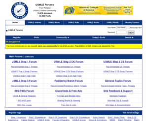 usmle-forums.net: USMLE Forums
USMLE forums: Your Reliable USMLE Online Community and Discussion Forums. USMLE Forum, News, Books, Study Partners, Polls and much more.