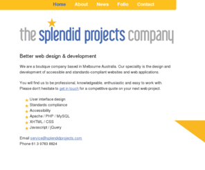 thesplendidcorporation.com: The Splendid Projects Company - Better Web Design & Development
The Splendid Projects Company - Better Web Design & Development