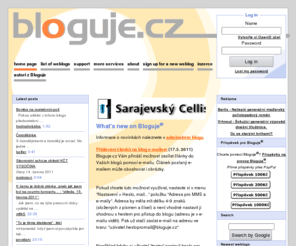 bloguje.com: bloguje.com - your free blogging tool
bloguje,blogovani,blogy,blogeri,weblog,weblogy,blog,vlastni,denicek,zdarma,internetovy denicek,cz,Czech,osobní