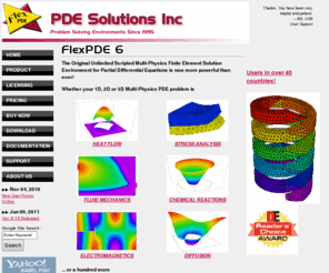 flexpde5.com: FlexPDE finite element model builder for Partial Differential Equations
FlexPDE, a general purpose scripted finite element model builder for partial differential equations.