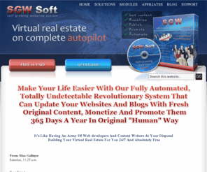 sgwsoft.com: Autoblogging, Blog Posting Software, Content Websites Software - SGW
Powerful autopilot blogs and websites builder. Autoblogging and content websites software