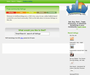 towardsme.com: ListSomething.com
Free community-based Listing Service