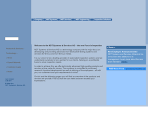 ndt-america.net: NDT Systems & Services AG
NDT Systems & Services AG provides the most comprehensive pipeline service all over the world.