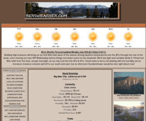 bigbearweather.net: BENSWEATHER.com
Official Weather Forecast for Big Bear