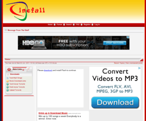 cinefall.com: CineFall - Tamil Torrents | Tamil Mp3 Downloads
tamil movie torrents, Tamil torrents,Tamil torrent, tamil torrents free download ,Download latest tamil mp3 songs,Tamil Latest Movies, Trailers, Tamil Actors, Actresses, Tamil Latest Songs, Photo Gallery, Tamil New Releases,Download latest hindi mp3 songs,hindi movie torrents,hindi Latest Movies. - 