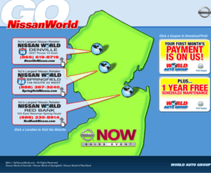 gonissanworld.com: NJ Nissan Dealer | Nissan World of Denville | Nissan World of Springfield | Nissan World of Red Bank | GoNissanWorld.com
World Nissan Dealerships in NJ