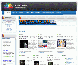 lekra3.com: Lekra3.com - Accueil
Lekra3.com : l'info en bouteilles. Site d'information sur l'événementiel, la culture, la high-tech, l'automobile et les jeux vidéo