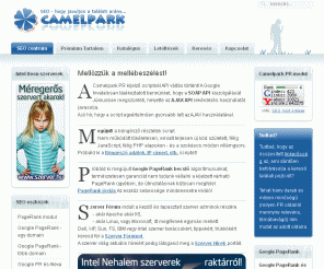 camelpark.hu: SEO centrum - Camelpark Google PageRank
Google PageRank modul és PageRank mérés, kiváló SEO könyvek ingyen letölthetők a prémium tartalomból illetve linkek helyezhetők el a katalógusban.