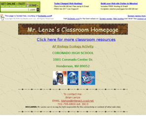 mrlenze.com: Mr. Lenze's Classroom Homepage
