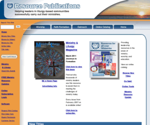 rpinet.com: Resource Publications, Inc. - Resources for Ministry Leaders
Resources for ministry, education, and personal growth, from Resource Publications, Inc.