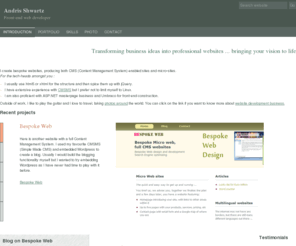 shwartz.eu: Shwartz Easy Website - Introduction
Andris Shwartz | Senior front-end website developer, from micro-sites up to full CMS with best practise of SEO