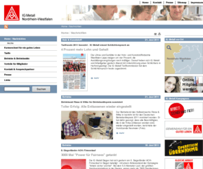 igmetall-nrw.net: IG Metall NRW: Home / Nachrichten
Internetseite der IG Metall Bezirksleitung Nordrhein-Westfalen