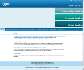 xlco.co.uk: Excel Collections, Enquiry and Counselling Service
Excel provides a home visiting service to work with lenders and their customers to achieve sustainable solutions to arrears and other problem situations. Excel have a national UK network of over 200 experienced debt counsellors.