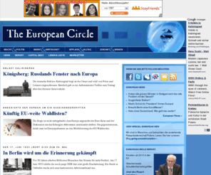 europeancircle.net: The European Circle (de) - The European Circle
The European Circle versteht sich als unabhängiges Forum für die Themen des Europas im 21. Jahrhundert. Wir stellen die Geschichten vor, die das wirkliche Europa repräsentieren. Ob aus der großen Politik oder dem Alltag in den Ländern. Lebensnähe und Authentizität stehen im Vordergrund.