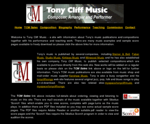 tonycliffmusic.co.uk: Tony Cliff Composer & Performer
Tony Cliff is a professional composer, arranger and performer based in Cornwall