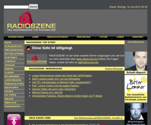 radioconsulting.net: RADIOSZENE - Das Insidermagazin für Radiomacher
Radio News, Radio Jobs, Airchecks, Fotos, Personalities, und Links aus der Radioszene in Deutschland, sterreich, Schweiz, und Belgien